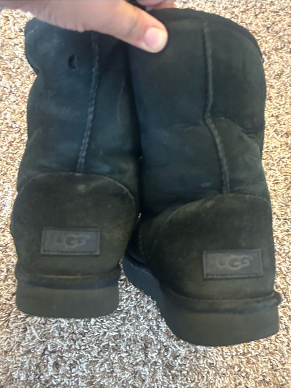 UGG Black Short Suede Boots